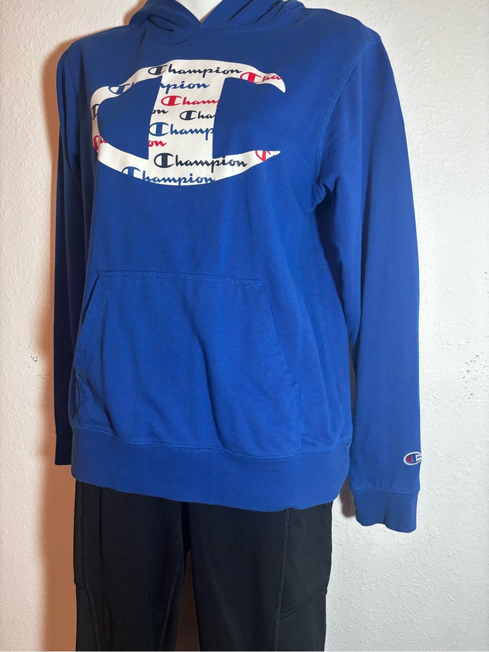 Champion Royal Blue Logo Pullover Hoodie for Women
